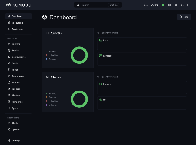 Komodo interface